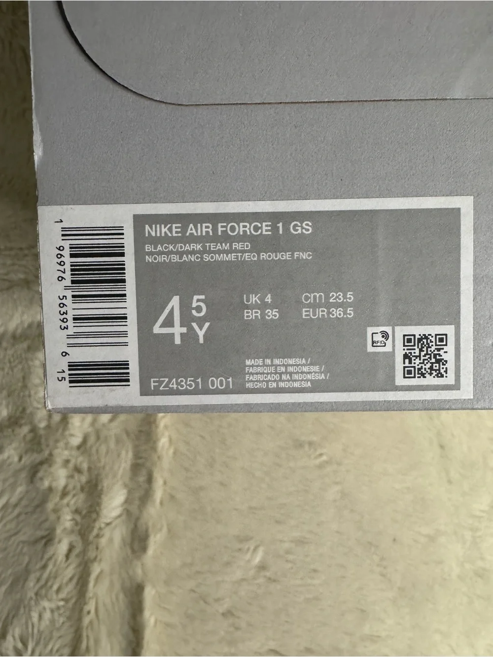 New in Box — Nike Air Force 1 GS | Size: 4.5Y - Picture 6 of 7